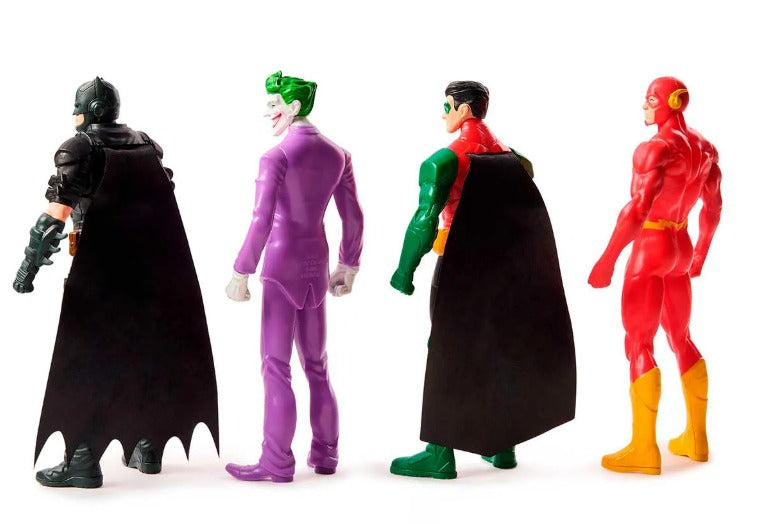 4 Bonecos - Coringa, Robin, Batman e Flash