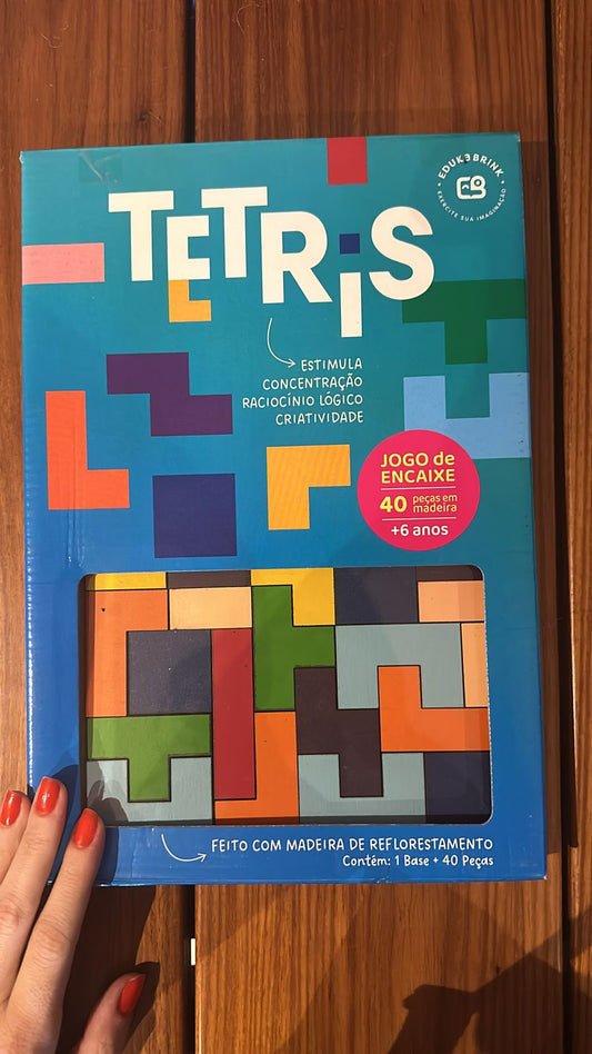Brinquedo Educativo Jogo Tetris Madeira
