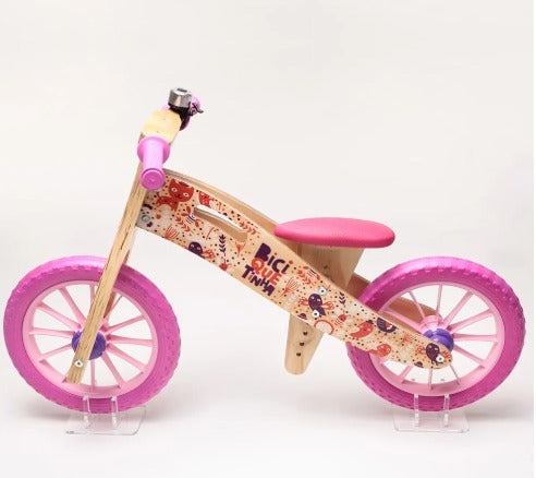 Bicicleta de Equilibrio Biciquetinha Animais Rosa