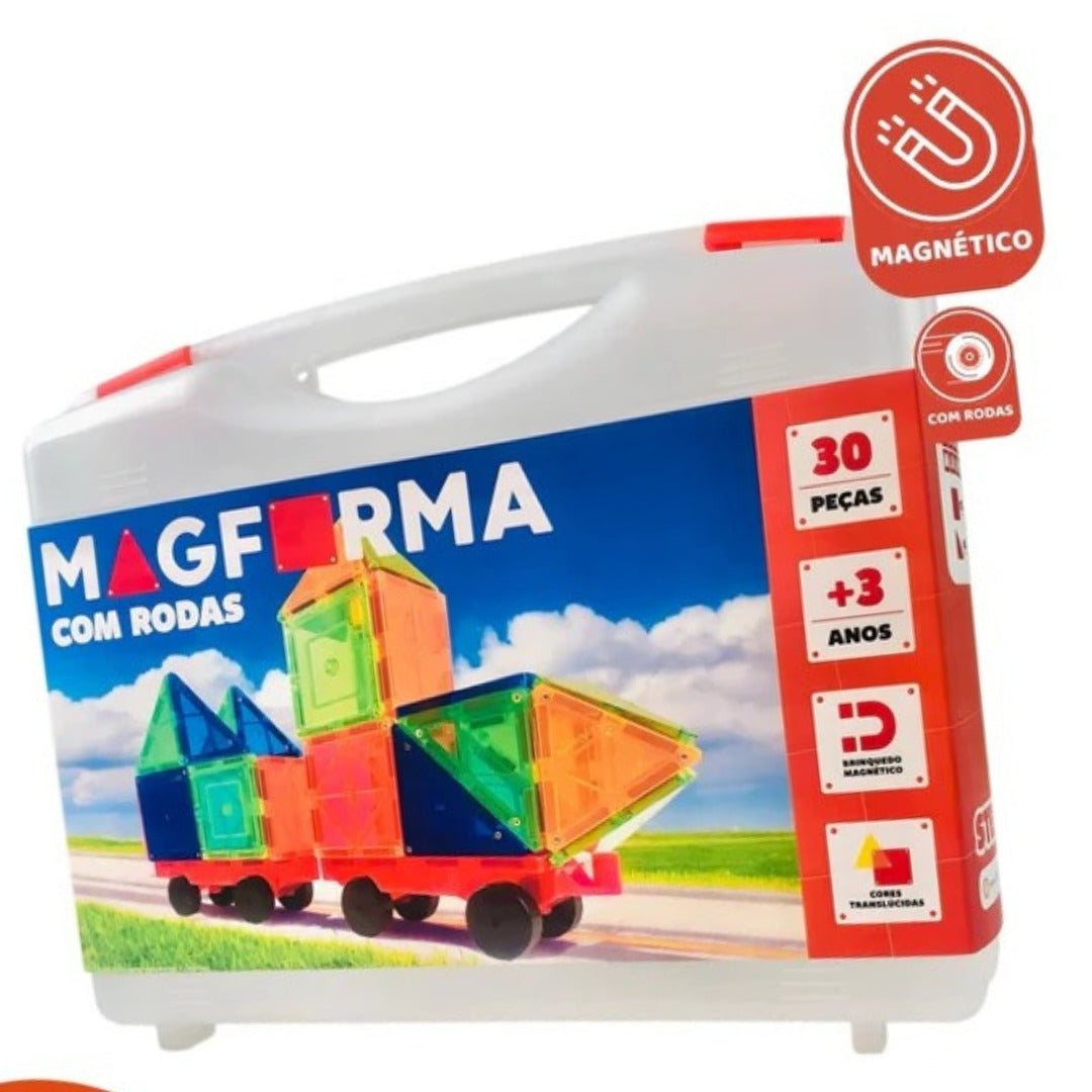 Blocos Magneticos 30 peças com rodas