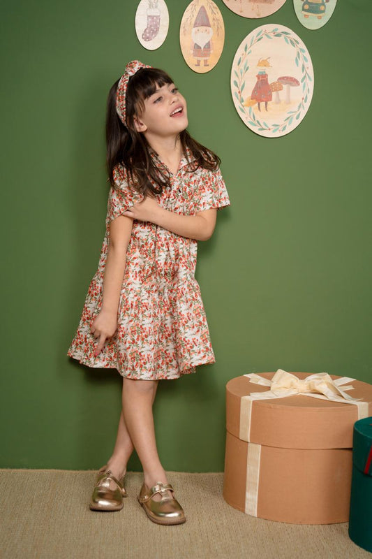 Vestido Marinheiro Floral (Marca BCP)