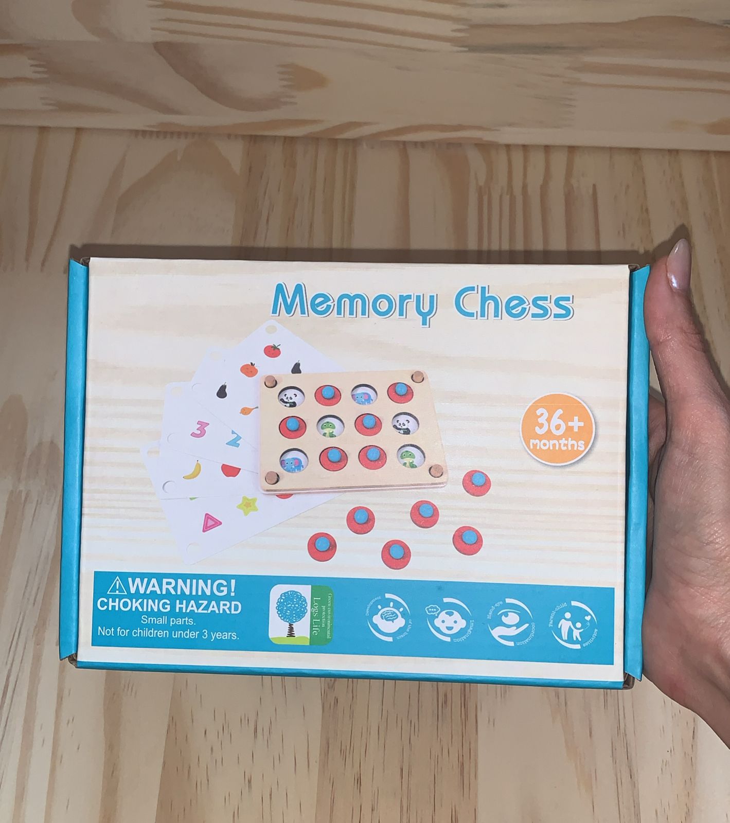 Jogo da Memória de Madeira - Fichas Diversas