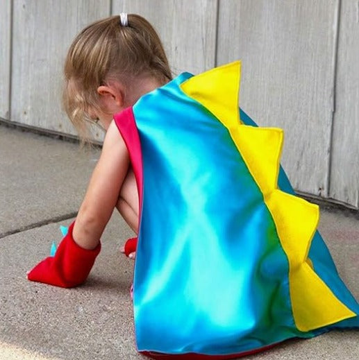 Fantasia - Capa Super Dino Azul e Amarelo