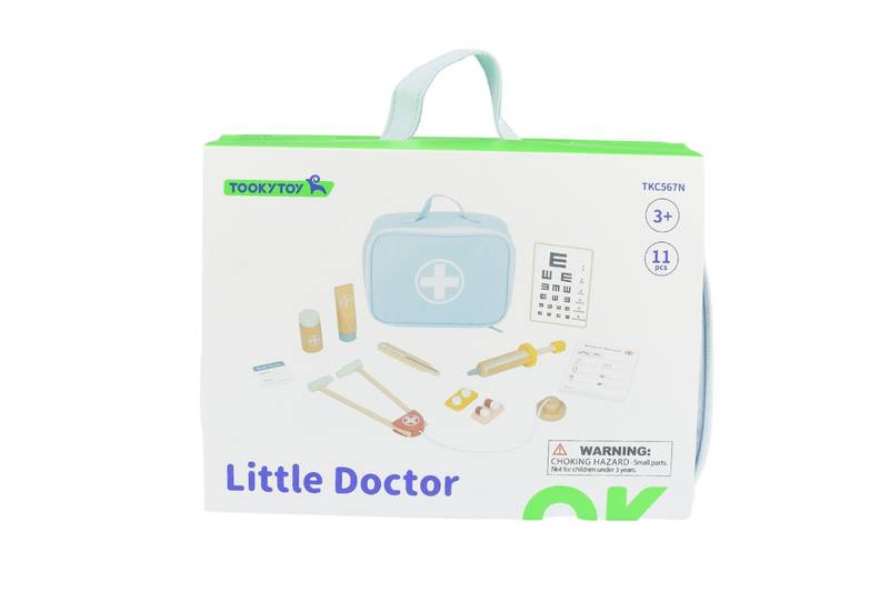 Maleta de Médico com ferramentas de madeira