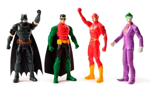 4 Bonecos - Coringa, Robin, Batman e Flash