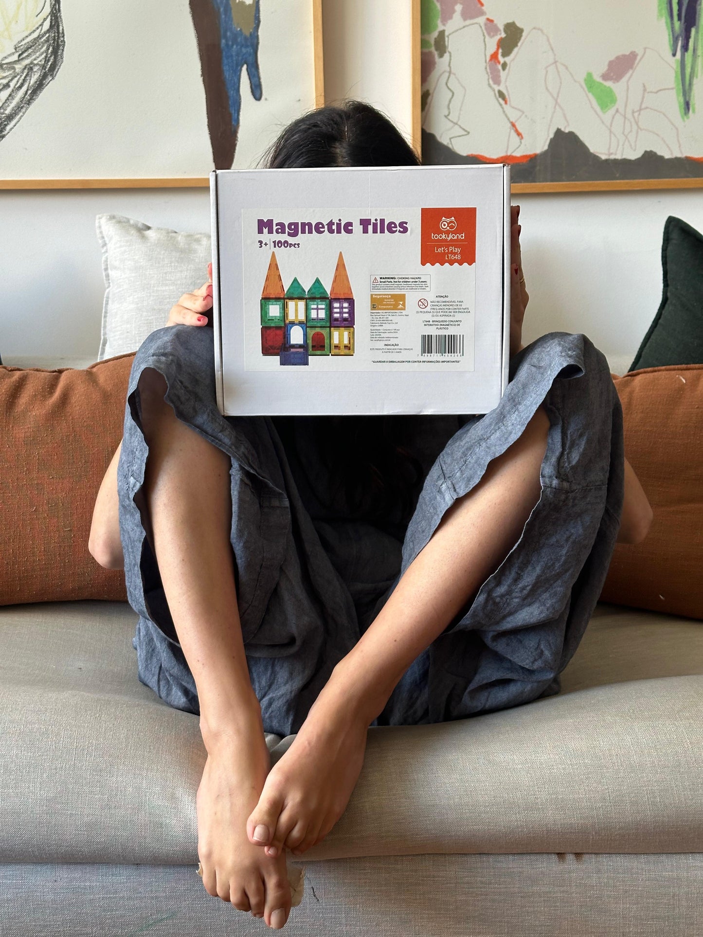 Magnetic Tiles - Construção Magnética 100 peças