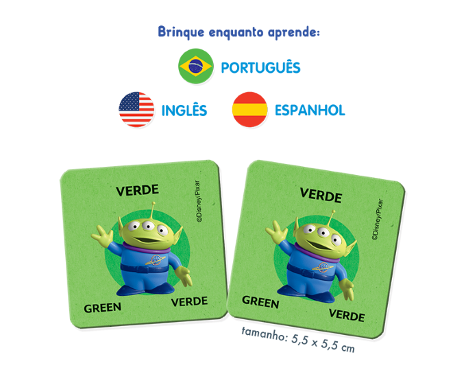 Jogo da Memória - Disney - Português, Inglês e Espanhol