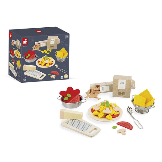 Conjunto Mini Chef Italiano Massas de Madeira