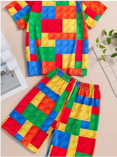 Conjunto Estampa tipo Lego - Fantasia ou Pijama