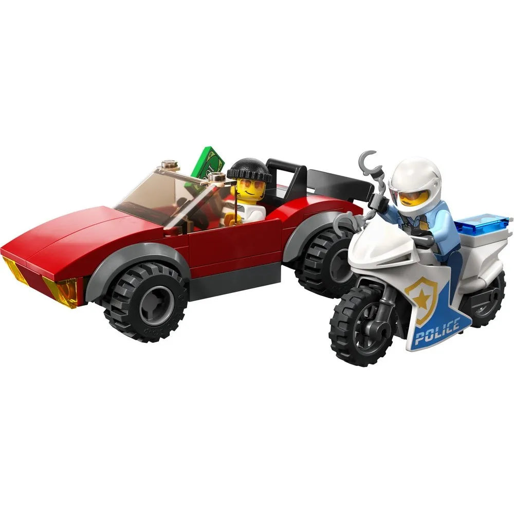 Lego - Perseguição de Carro com a Moto da Polícia