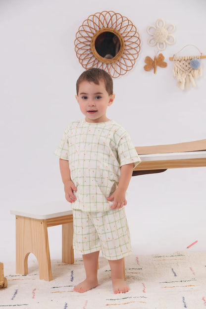 Pijama Infantil Curto Patinho 100% Algodao Natural