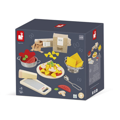 Conjunto Mini Chef Italiano Massas de Madeira