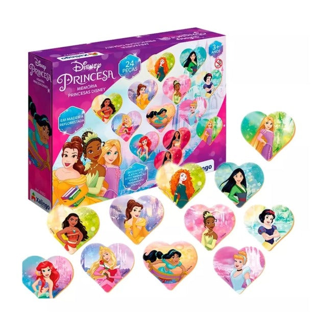 Jogo da Memória de Corações Princesas