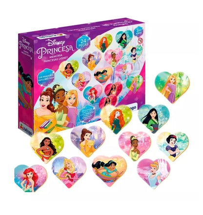 Jogo da Memória de Corações Princesas