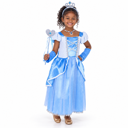 Fantasia Princesa Azul com Acessórios