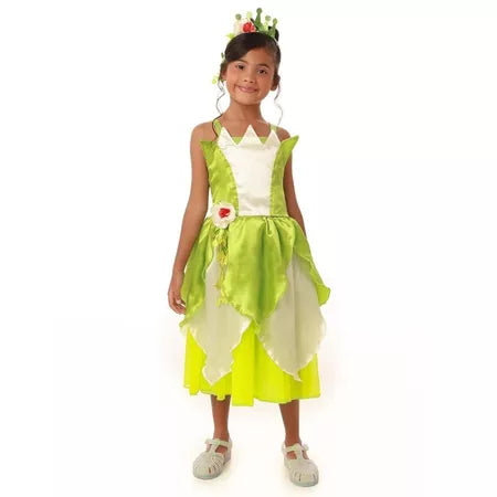 Fantasia Vestido Verde com Tule Brilhante
