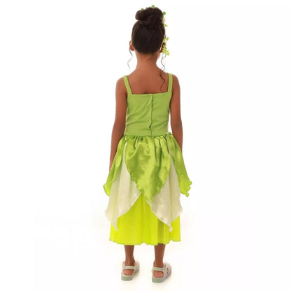 Fantasia Vestido Verde com Tule Brilhante