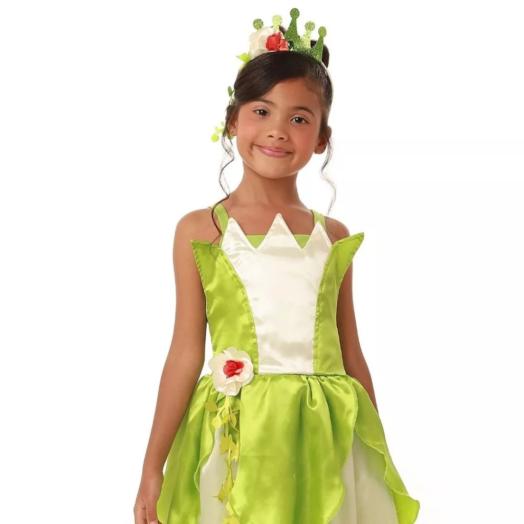 Fantasia Vestido Verde com Tule Brilhante