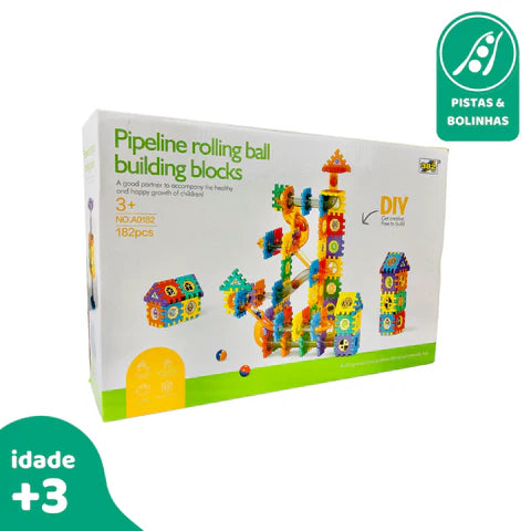 Pipeline Rolling Ball Building Blocks - 182 peças