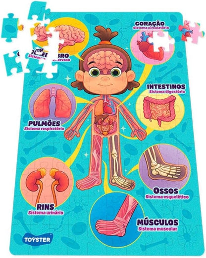 Por Dentro do Corpo Humano – Quebra-cabeça  - 100 peças