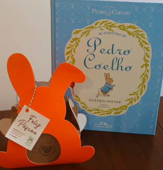 Kit Páscoa: Livro Pedro Coelho + Maleta Coelho LEVe Brigaderia - com 6 ovinhos