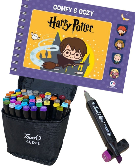 Harry Potter Comfy & Cozy + 48 Canetinhas Coloridas