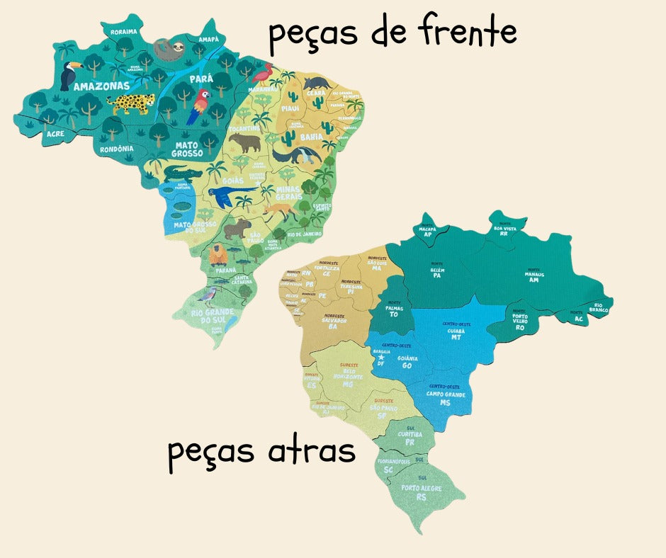 Mapa Brasil - Regiões, Estados e Capitais