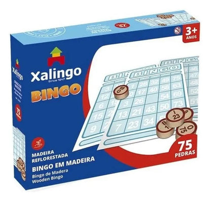 Jogo de Bingo de Pedras de Madeira