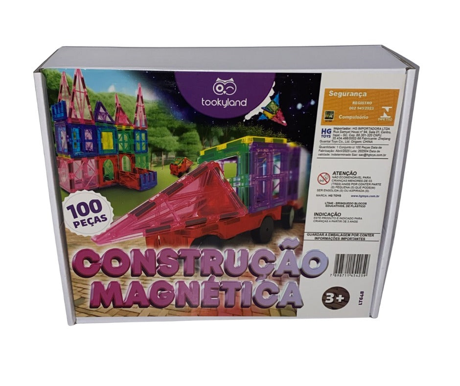 Magnetic Tiles - Construção Magnética 100 peças