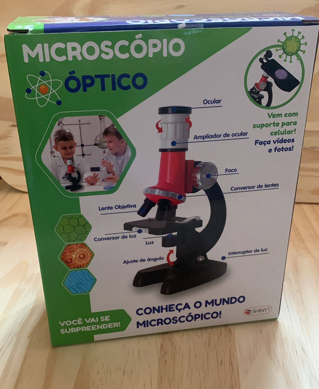 Microscópio com Suporte para Celular