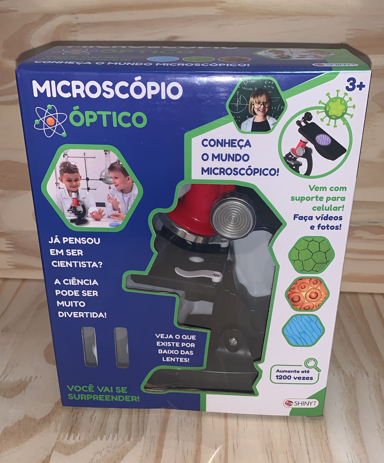 Microscópio com Suporte para Celular