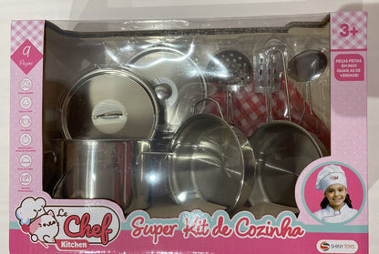 Jogo Panelinha de Inox - 9 peças