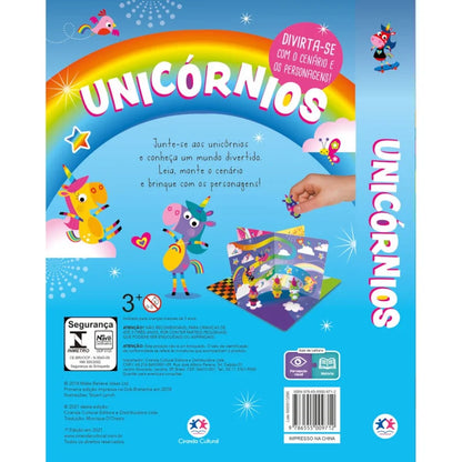 Livro com cenário Unicórnios