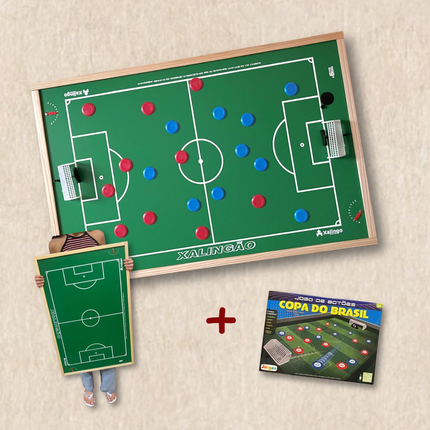 Mesa Para Jogo De Futebol De Botão Com Botões e Trave