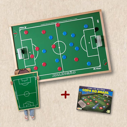 Mesa Para Jogo De Futebol De Botão Com Botões e Trave