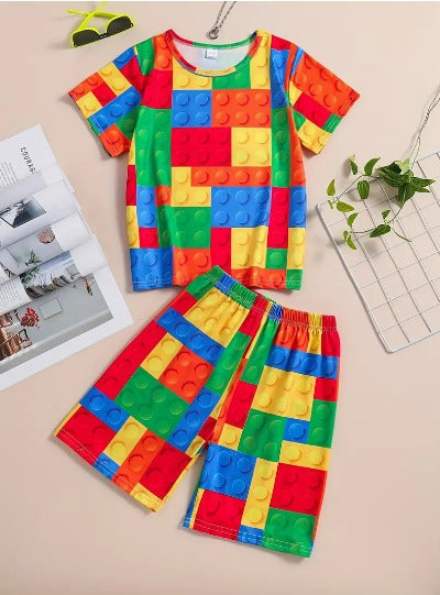 Conjunto Estampa tipo Lego - Fantasia ou Pijama