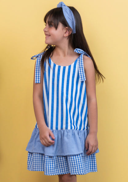 Vestido Lola Fresh Listrado azul  (Marca BCP)