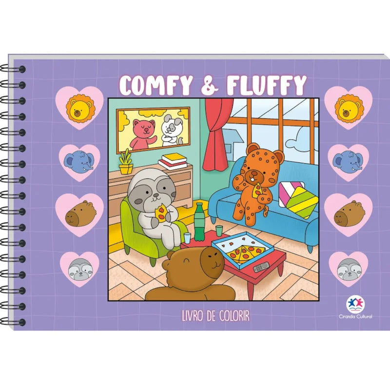 Comfy and Fluffy Purple - Para Colorir
