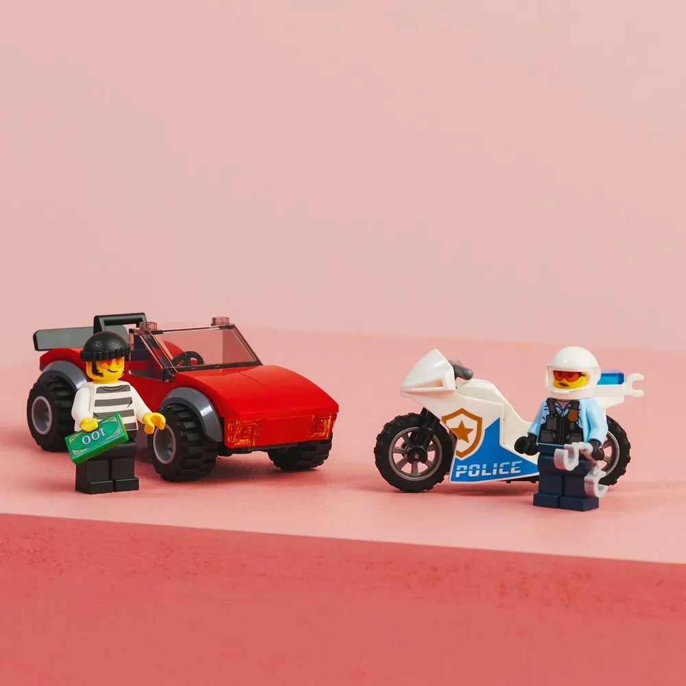 Lego - Perseguição de Carro com a Moto da Polícia