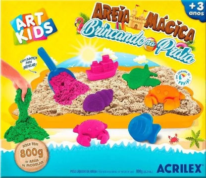 Kit de Areia Mágica - Brincando na Praia