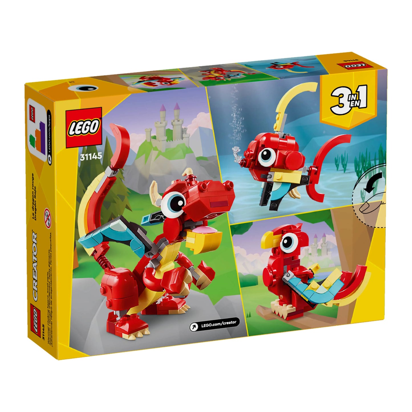 Lego - Dragão Vermelho 3 em 1