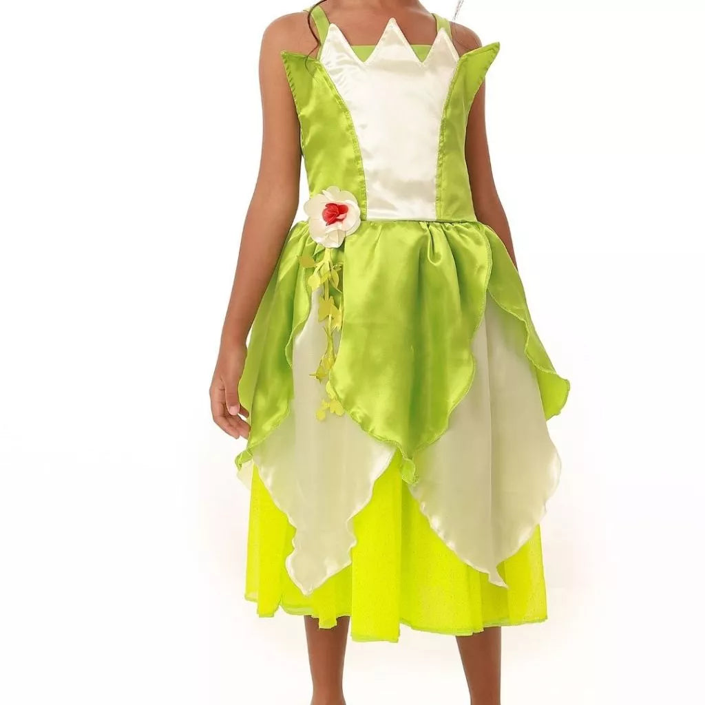 Fantasia Vestido Verde com Tule Brilhante