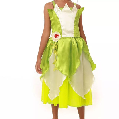 Fantasia Vestido Verde com Tule Brilhante