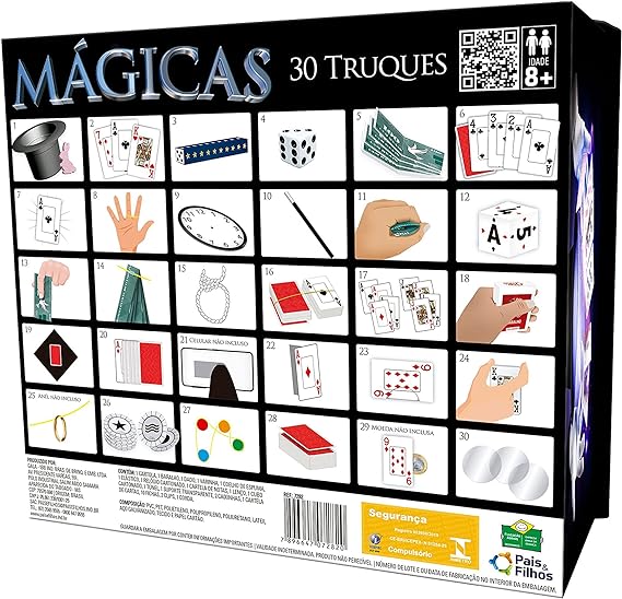 Kit de Jogo Mágicas com 30 Truques