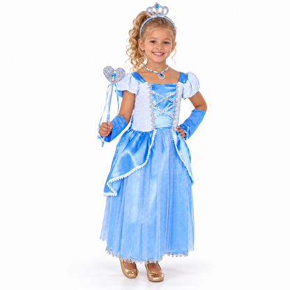 Fantasia Princesa Azul com Acessórios