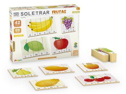 Quebra-Cabeça Soletrar - Frutas