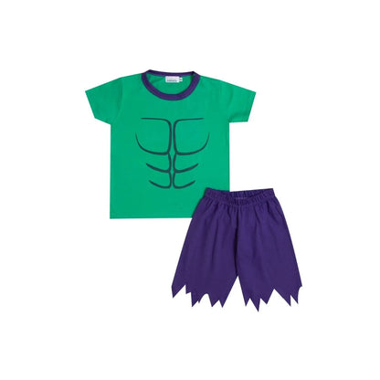 Pijama e Fantasia Heroi Verde Curto