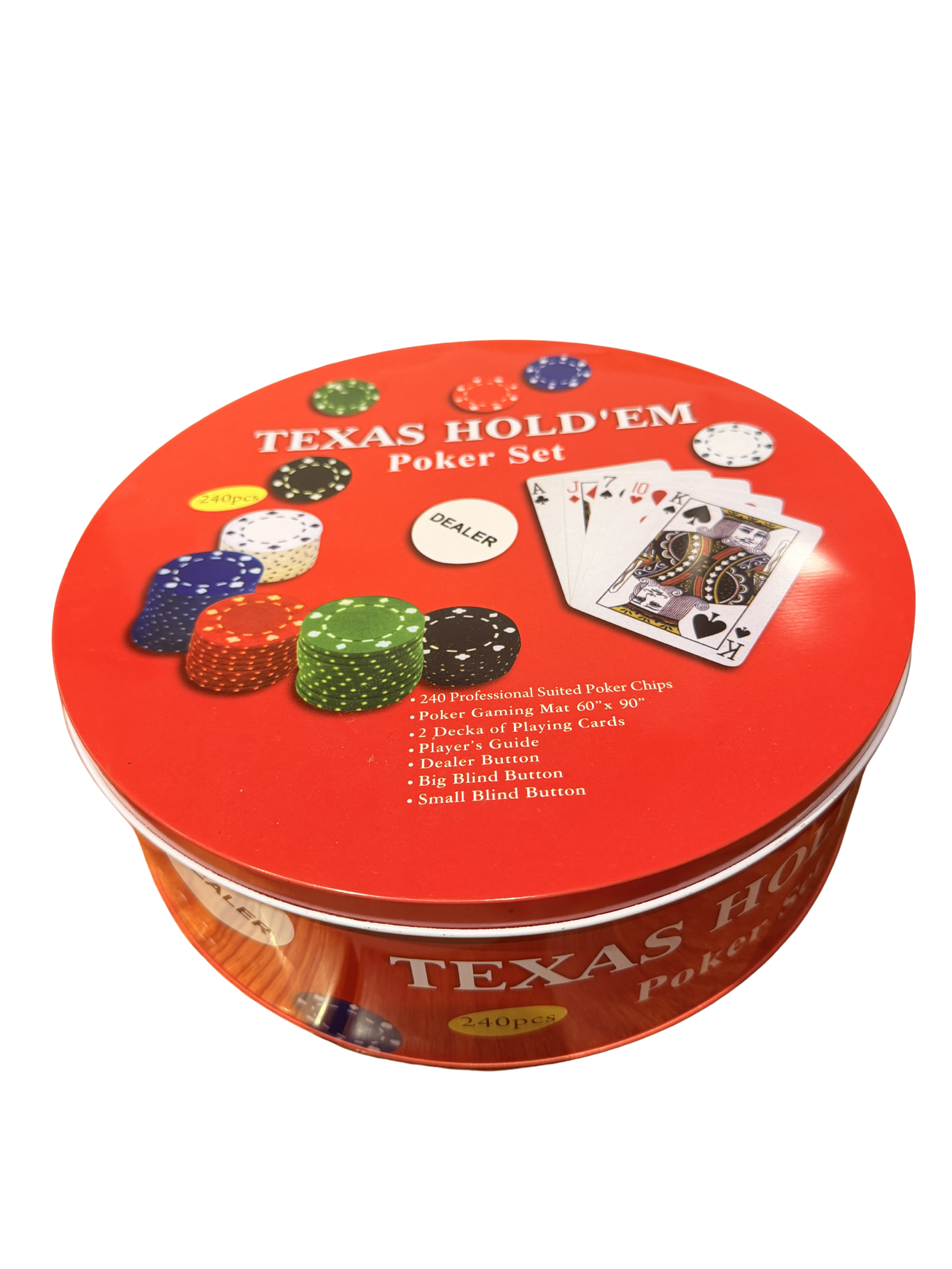 Kit de Poker Completo - 108 Cartas e 240 Fichas (com toalha de mesa)