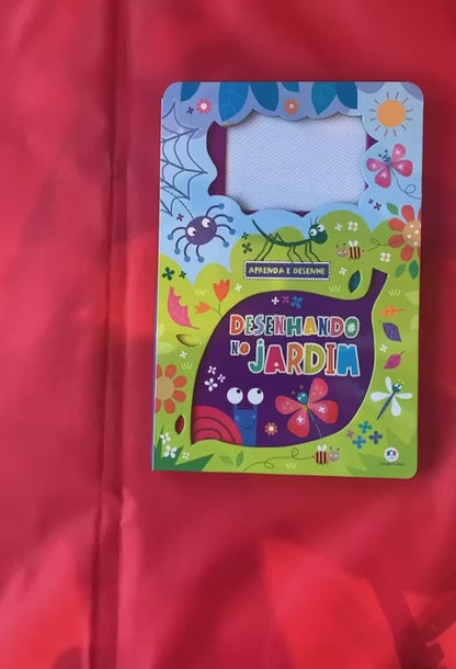 Livro Aprendendo a Desenhar Lousa magnética -  Jardim