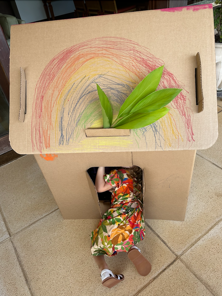 Casa de Papelão - para montar, pintar e brincar